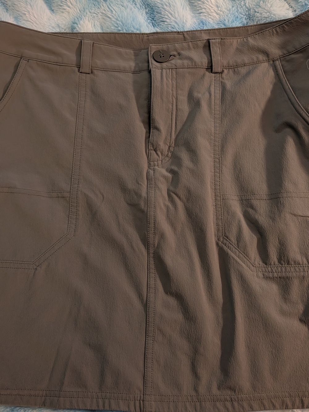 Eastern Mountain Sports Two-Tone Skort — Black and Taupe